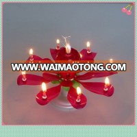 Wholesale price birthday party cake firework decorations battery music candle